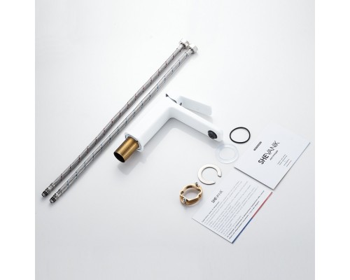 Смеситель для раковины Shevanik S9901C, белый