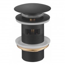 Донный клапан с переливом BELZ BX01-7, черный