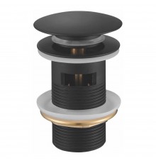 Донный клапан с переливом BELZ BX01-7, черный