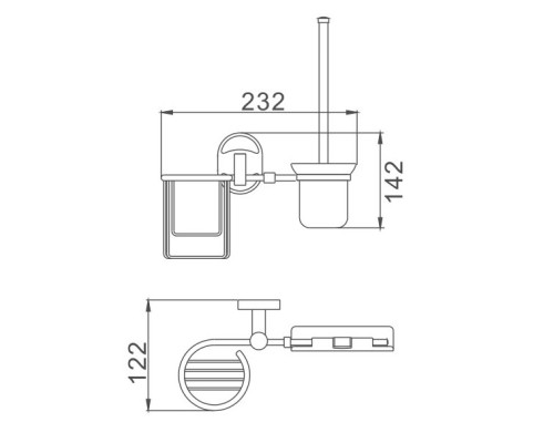 Ершик с держателем освежителя D-Lin D272700, хром