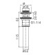 Донный клапан с переливом Frap F66-2, хром