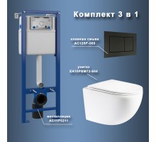 Комплект Maretti 3 в 1: унитаз EA10PBM73-844, инсталляция AC11P5211, кнопка AC12SF-560