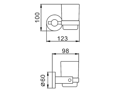 Стакан для ванной FRAP F30206, черный