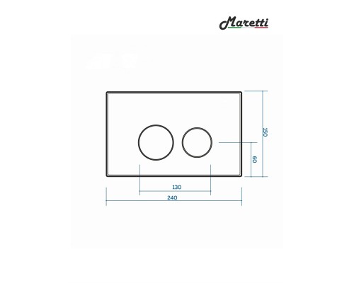 Клавиша смыва Maretti Елена AC12EA-015, хром