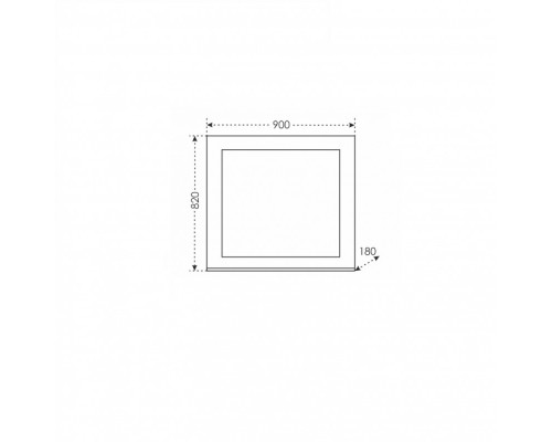 Зеркало 90x82 см белый глянец Санта Монарх 700208