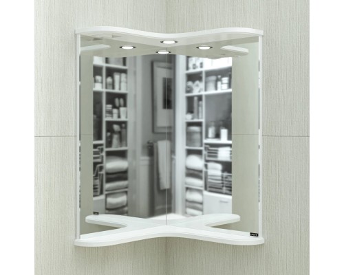 Зеркало угловое белый глянец Санта Аврора 116001