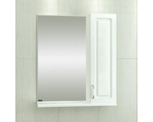Зеркальный шкаф 51x72 см белый глянец Санта Верона 700278
