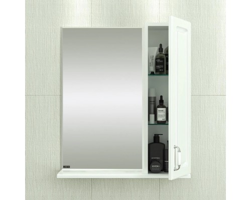 Зеркальный шкаф 61x72 см белый глянец Санта Верона 700280