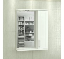 Зеркальный шкаф 59x74 см белый глянец Санта Дублин 123002