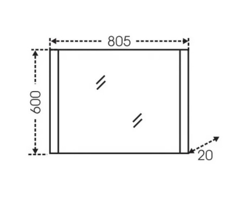 Зеркало 80,5x60 см белый глянец Санта Меркурий 109002