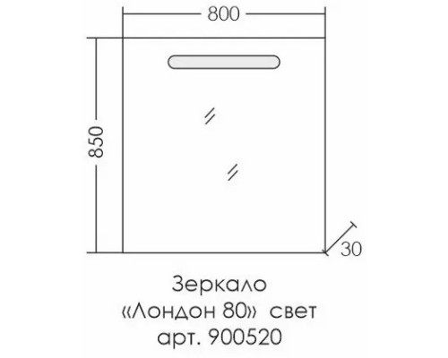 Зеркало 80x85 см Санта Лондон 900520