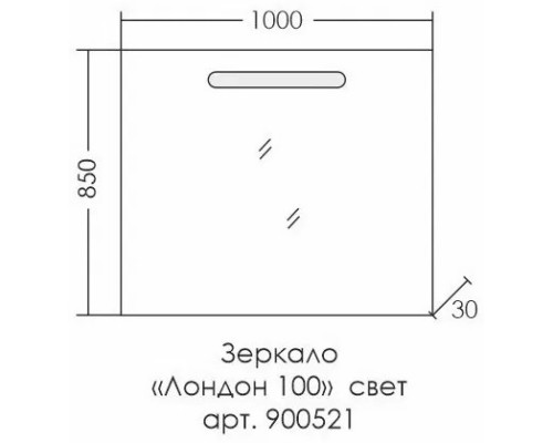 Зеркало 100x85 см Санта Лондон 900521