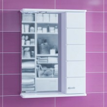 Зеркальный шкаф 60x75 см белый глянец Санта Омега 107004