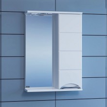 Зеркальный шкаф 50x72 см белый глянец Санта Родос 106014