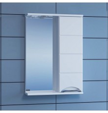 Зеркальный шкаф 50x72 см белый глянец Санта Родос 106014