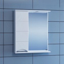 Зеркальный шкаф 60x72 см белый глянец Санта Родос 106015