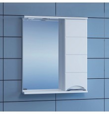 Зеркальный шкаф 60x72 см белый глянец Санта Родос 106016
