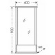 Зеркальный шкаф 40x90 см белый глянец R Санта Вегас 700176