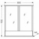 Зеркальный шкаф 80x90 см белый глянец Санта Вегас 700180