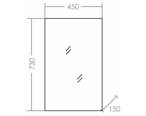 Зеркальный шкаф 45x73 см белый глянец Санта Стандарт 113001