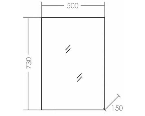 Зеркальный шкаф 50x73 см белый глянец Санта Стандарт 113002