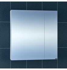 Зеркальный шкаф 66,7x73 см белый глянец Санта Стандарт 113008
