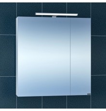 Зеркальный шкаф 66,7x73 см белый глянец Санта Стандарт 113009