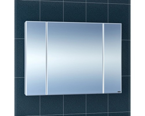 Зеркальный шкаф 97x73 см белый глянец Санта Стандарт 113012