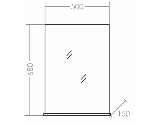 Зеркало 50x68 см белый глянец Санта Сити 101200