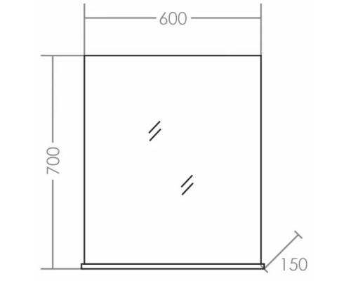 Зеркало 60x70 см белый глянец Санта Сити 101201