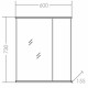 Зеркальный шкаф 60x73 см белый глянец Санта Прима 101112