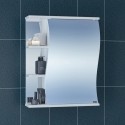 Зеркальный шкаф 60x70 см белый глянец Санта Волна 101014
