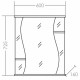 Зеркальный шкаф 60x72,5 см белый глянец R Санта Лира 101064