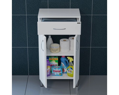 Тумба белый глянец 45 см Санта Стандарт 301005