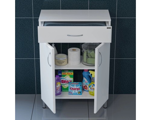 Тумба белый глянец 60 см Санта Стандарт 301007