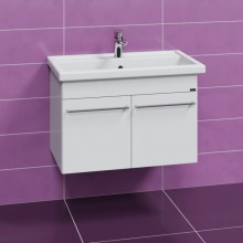 Тумба с раковиной белый глянец 81,5 см Санта Вегас 226036 + FOCTEP80
