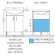 Комплект мебели белый глянец 61,5 см Санта Сити 201075 + YYUT60 + 101016