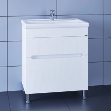 Тумба с раковиной белый глянец 71 см Санта Лондон 224006L + FOCTEP70