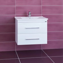 Тумба с раковиной белый глянец 66 см Санта Вегас 226029 + OCKAP65