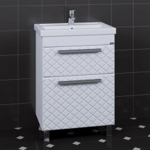Тумба с раковиной белый глянец 61 см Санта Калипсо 217008LN + FOCTEP60
