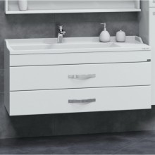 Тумба с раковиной белый глянец 120 см Санта Виктория 700138N + Sirius120