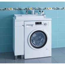 Тумба с раковиной белый глянец 80,8 см Санта Марс 900127 + 900120 + 900122