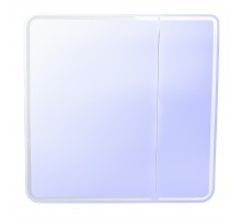 Зеркало-шкаф "Каре 80*80" с подсветкой, сенсор на зеркале