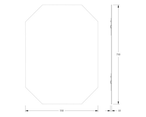 Зеркало настенное Primary EVOFORM 55x75 см, BY 0081