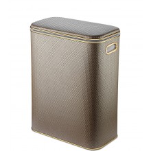 Корзина для белья Geralis RBG-B Ромб темная, кант золото, стандартная