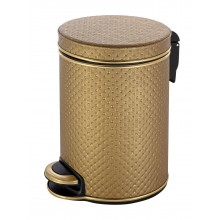 Ведро для мусора 5л Geralis V-PGG-B PUNTO золото, кант золото