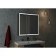 Зеркало-шкаф Mirror Box black Led 800х800