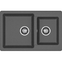 GRANFEST Мойка композит PRACTIK GF-P--780K  2 чаши 780*510 мм графит арт.GF-