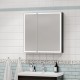 Зеркало-шкаф Mirror Box black Led 800х800