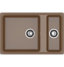 GRANFEST Мойка композит LEVEL , GF-LV-760K , 1,5-чаши 760*500, терракот 